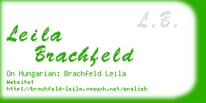 leila brachfeld business card